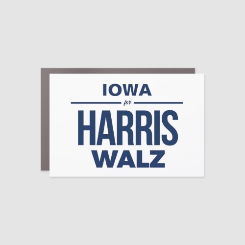 Iowa for Harris Walz Car Magnet