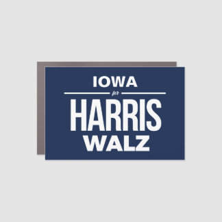 Iowa for Harris Walz Car Magnet