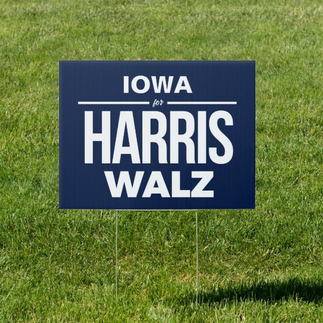 Iowa for Harris Walz Sign (Insitu)