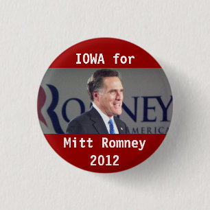 Iowa for Mitt Romney 2012 Photo Political Button