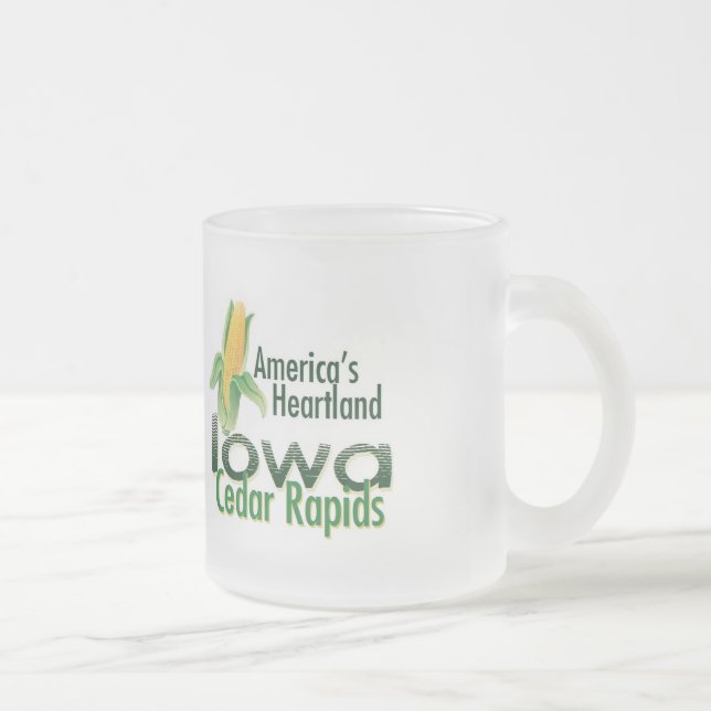 IOWA FROSTED GLASS COFFEE MUG (Right)