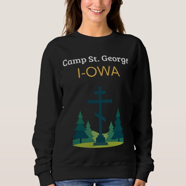 Iowa George Saint Crewneck Sweatshirt (Front)