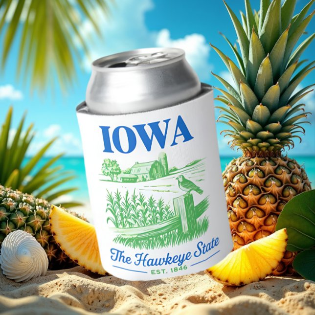 Iowa Hawkeye State Farm Seltzer Can Cooler (Creator Uploaded)