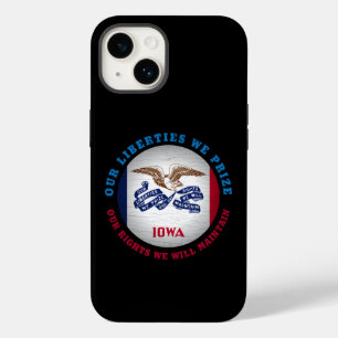 IOWA HAWKEYE STATE FLAG Case-Mate iPhone 14 CASE