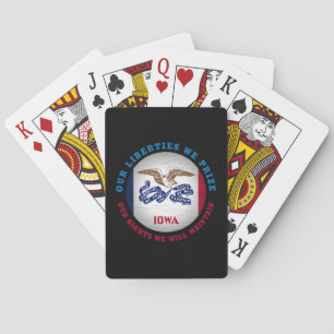IOWA HAWKEYE STATE FLAG POKER CARDS