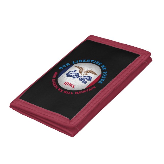 IOWA HAWKEYE STATE FLAG TRIFOLD WALLET (Bottom)