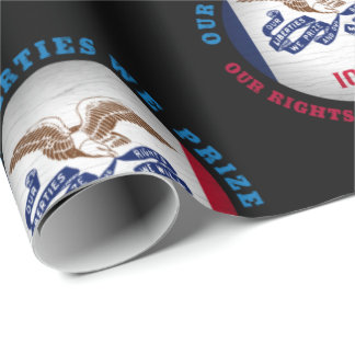 IOWA HAWKEYE STATE FLAG WRAPPING PAPER