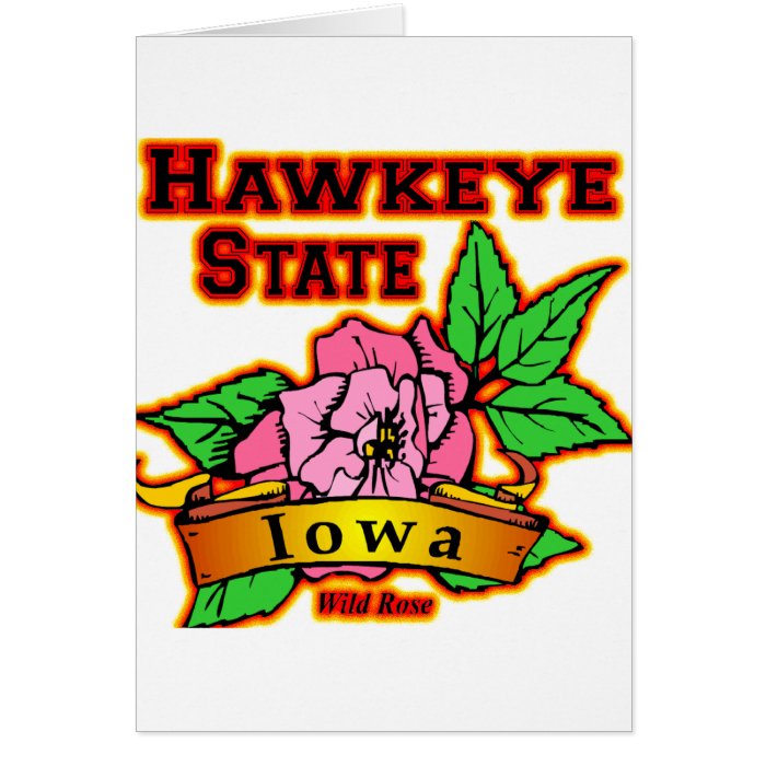 Iowa Hawkeye State Wild Rose Cards