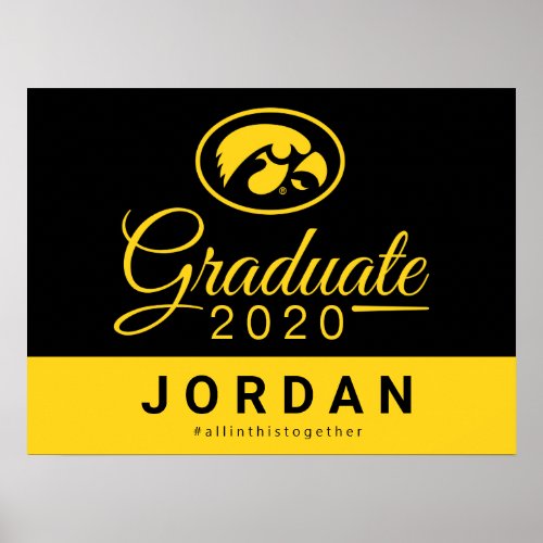 Iowa Hawkeyes 2020 Graduation Poster