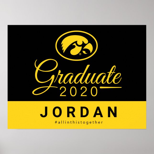 Iowa Hawkeyes 2020 Graduation Poster (Front)
