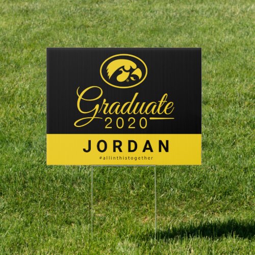 Iowa Hawkeyes 2020 Graduation Sign