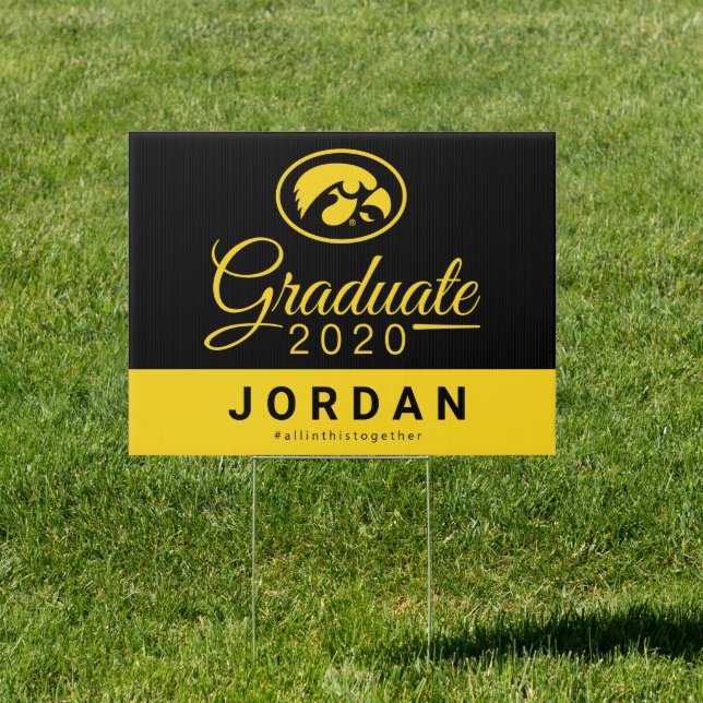 Iowa Hawkeyes 2020 Graduation Sign (Insitu)