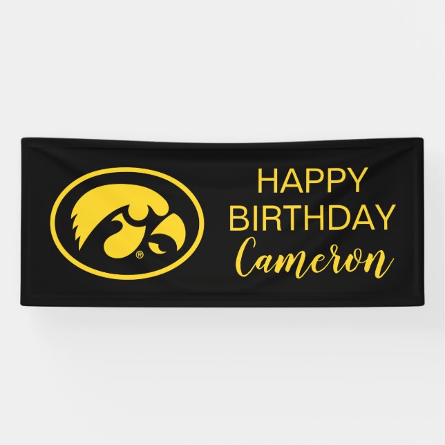 Iowa Hawkeyes Birthday Banner (Horizontal)
