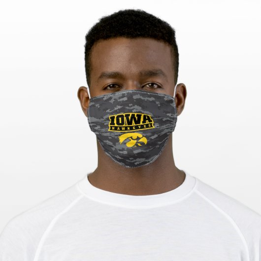 Iowa Hawkeyes | Camouflage Adult Cloth Face Mask (Worn)