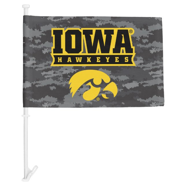 Iowa Hawkeyes | Camouflage Car Flag (Front)