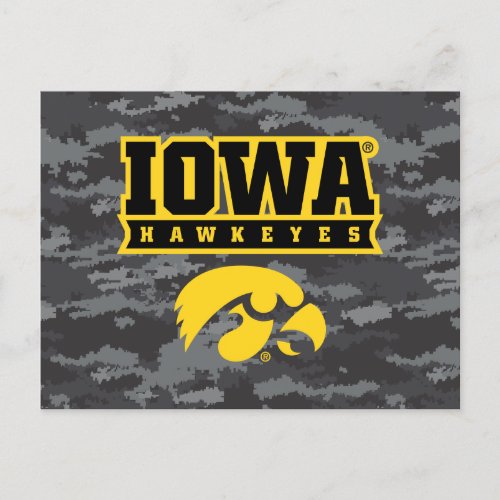 Iowa Hawkeyes  Camouflage Invitation Postcard