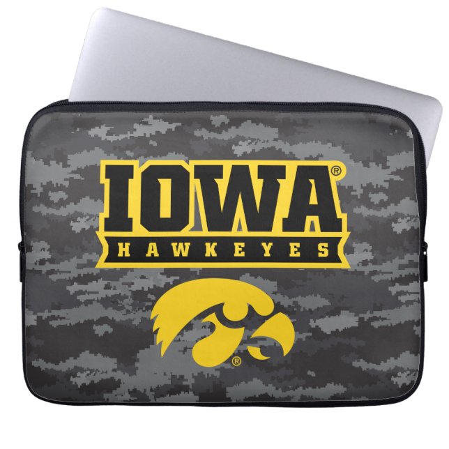 Iowa Hawkeyes | Camouflage Laptop Sleeve (Front)