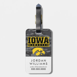 Iowa Hawkeyes Camouflage Luggage Tag