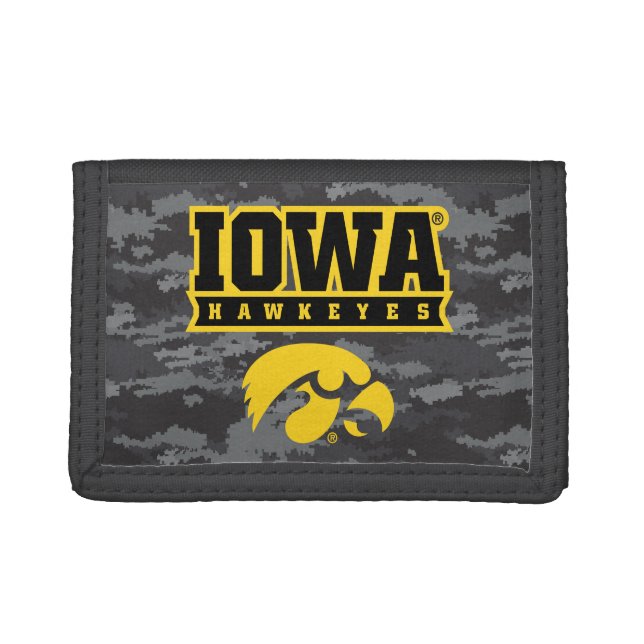 Iowa Hawkeyes | Camouflage Trifold Wallet (Front)