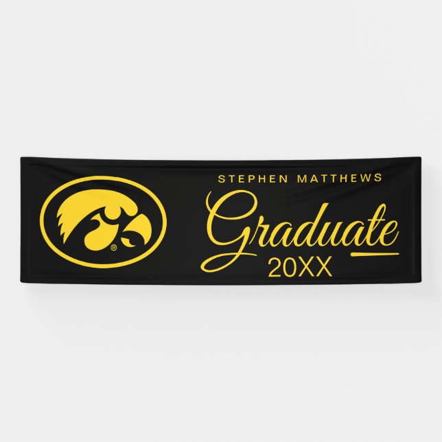 Iowa Hawkeyes Graduation Banner (Horizontal)