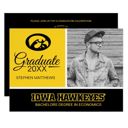 Iowa Hawkeyes Graduation Invitation