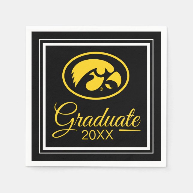 Iowa Hawkeyes Graduation Napkins (Front)