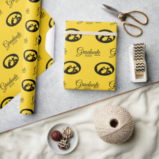 Iowa Hawkeyes Graduation Wrapping Paper