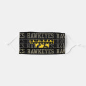 Iowa Hawkeyes | Hawkeye Pattern Adult Cloth Face Mask (Front, Folded)