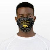 Iowa Hawkeyes | Hawkeye Pattern Adult Cloth Face Mask (Worn)