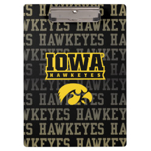 Iowa Hawkeyes Hawkeye Pattern Clipboard
