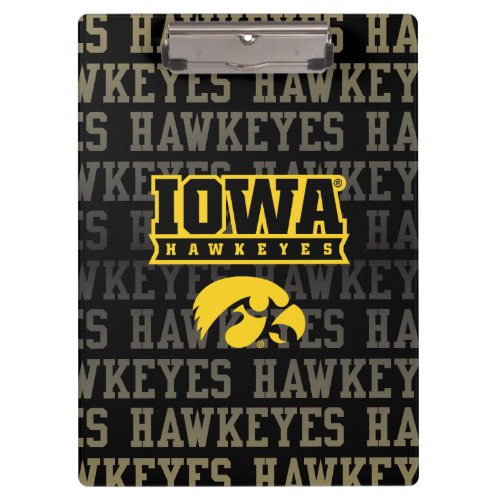 Iowa Hawkeyes  Hawkeye Pattern Clipboard