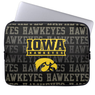 Iowa Hawkeyes Hawkeye Pattern Laptop Sleeve
