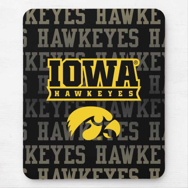 Iowa Hawkeyes | Hawkeye Pattern Mouse Pad (Front)