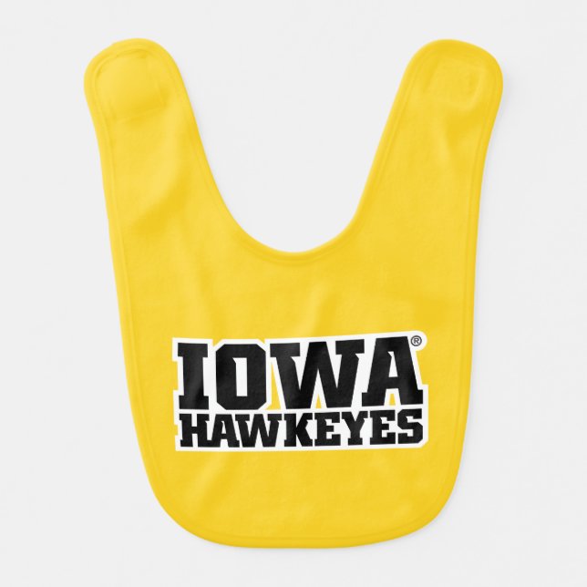 Iowa Hawkeyes Logotype Baby Bib (Front)