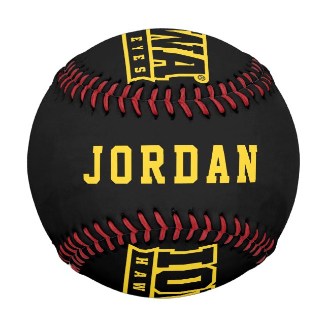 Iowa Hawkeyes Logotype Baseball (Back)