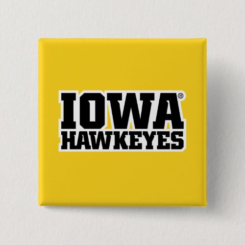 Iowa Hawkeyes Logotype Button