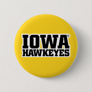 Iowa Hawkeyes Logotype Button