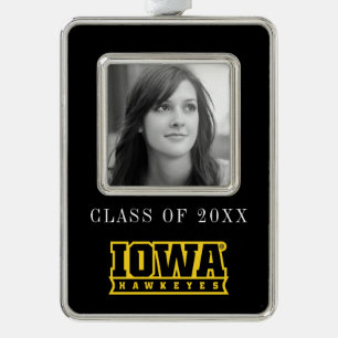 Iowa Hawkeyes Logotype Christmas Ornament