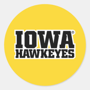 Iowa Hawkeyes Logotype Classic Round Sticker