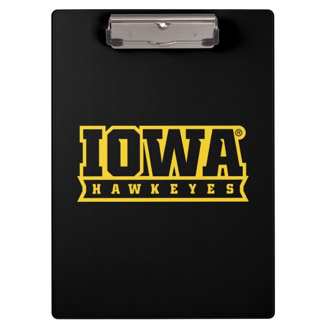 Iowa Hawkeyes Logotype Clipboard (Front)