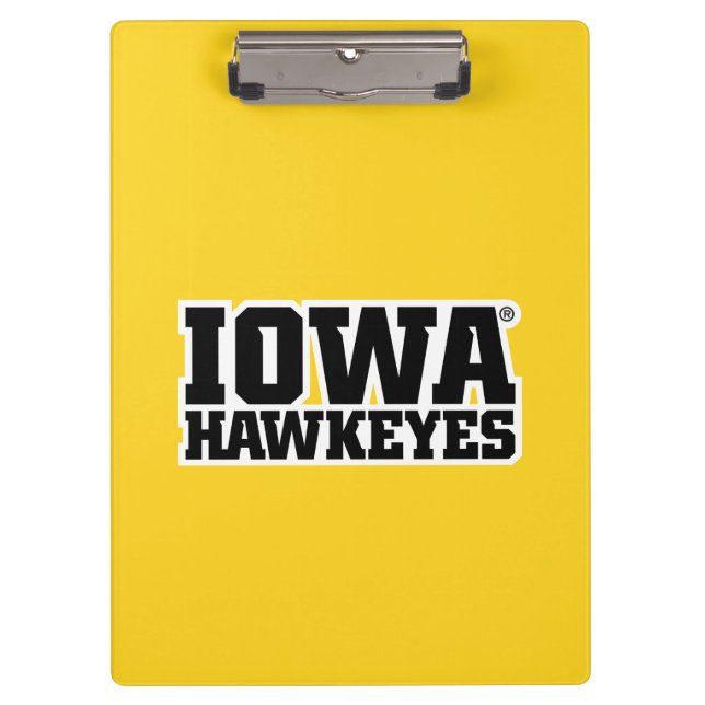 Iowa Hawkeyes Logotype Clipboard (Front)