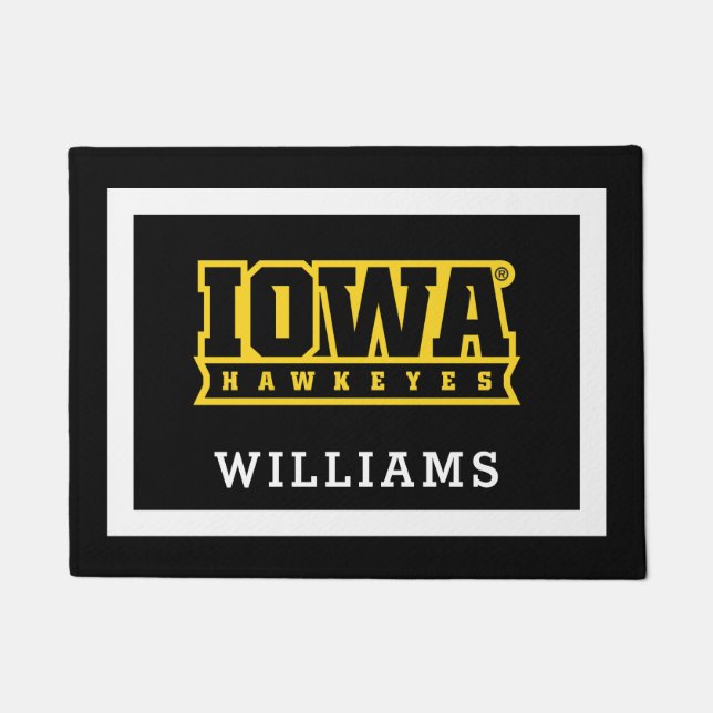 Iowa Hawkeyes Logotype Doormat (Front)