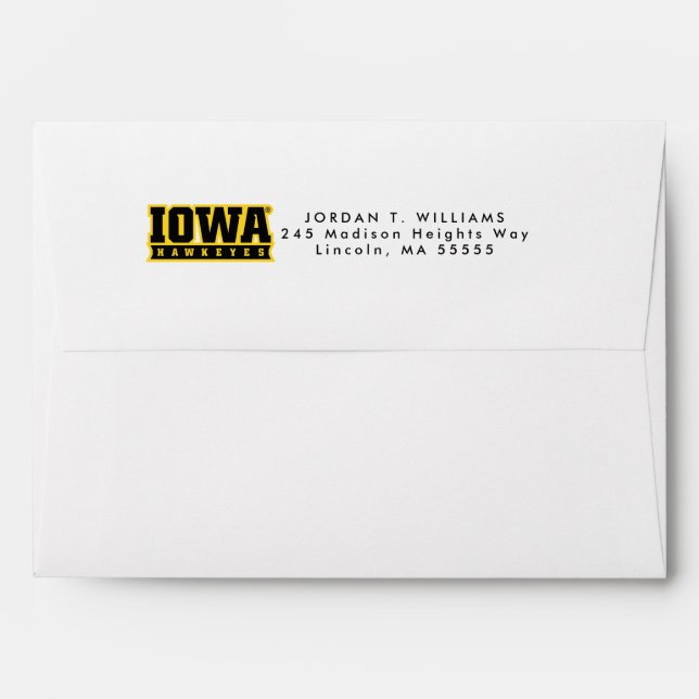 Iowa Hawkeyes Logotype Envelope (Back (Top Flap))