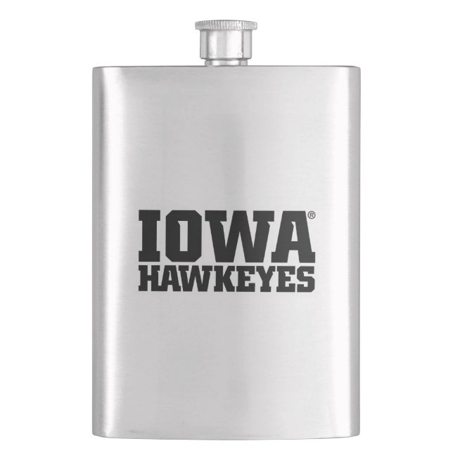 Iowa Hawkeyes Logotype Flask (Front)