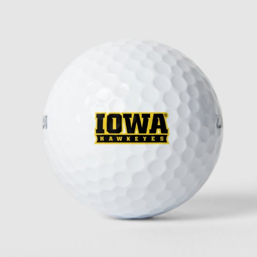 Iowa Hawkeyes Logotype Golf Balls