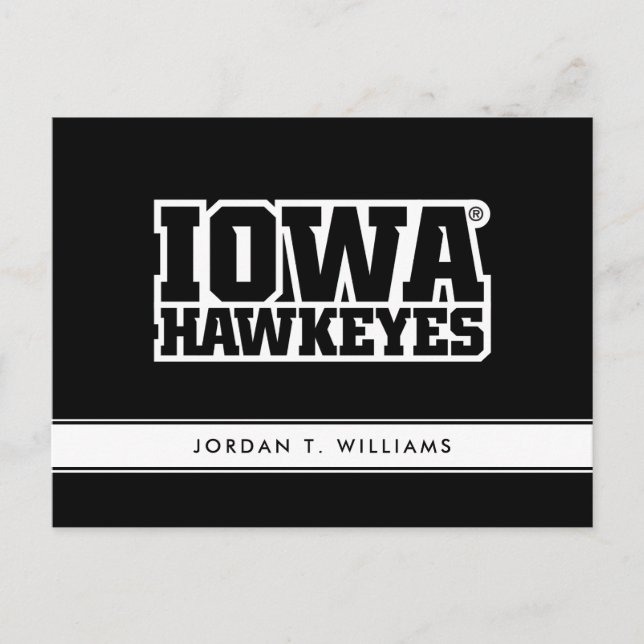 Iowa Hawkeyes Logotype Invitation Postcard (Front)