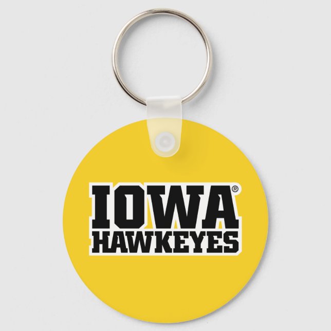 Iowa Hawkeyes Logotype Keychain (Front)