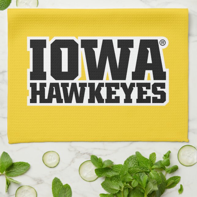 Iowa Hawkeyes Logotype Kitchen Towel (Folded)