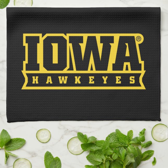 Iowa Hawkeyes Logotype Kitchen Towel (Folded)