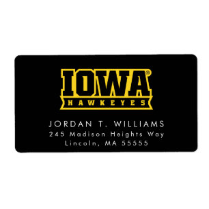 Iowa Hawkeyes Logotype Label